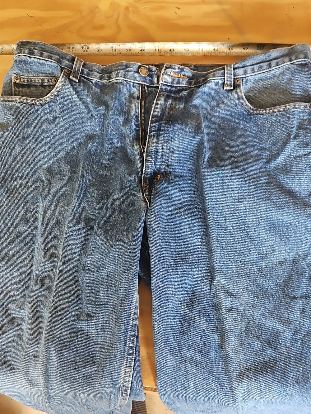 Relaxed Fit Men's Denim Jeans — Blue